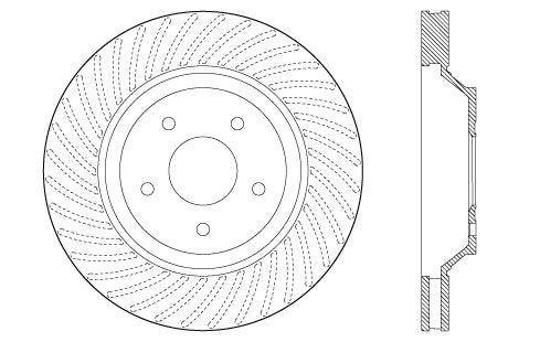 StopTech Premium Cryostop Rotor; Front Left