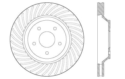 StopTech Premium Cryostop Rotor; Front Left