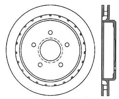 StopTech Premium Cryostop Rotor; Rear Left