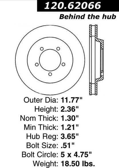 Stoptech Centric Performance Brake Rotor 120.62066