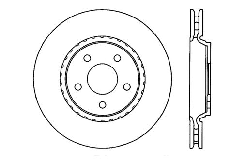 StopTech Premium Cryostop Rotor; Front