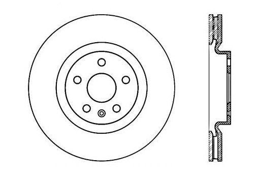 Stoptech 14-17 Buick Regal w/ Brembo Calipers Left CRYO-STOP Rotor 120.62108CRY