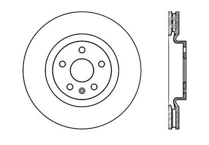 Stoptech 14-17 Buick Regal w/ Brembo Calipers Left CRYO-STOP Rotor 120.62108CRY