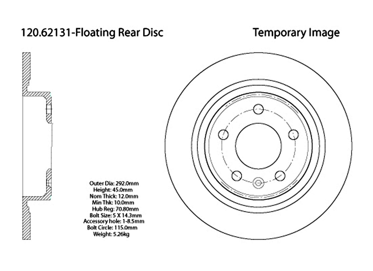 Stoptech Centric Performance Brake Rotor 120.62131