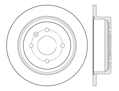 Stoptech Centric Premium Brake Rotor - Rear 120.62143