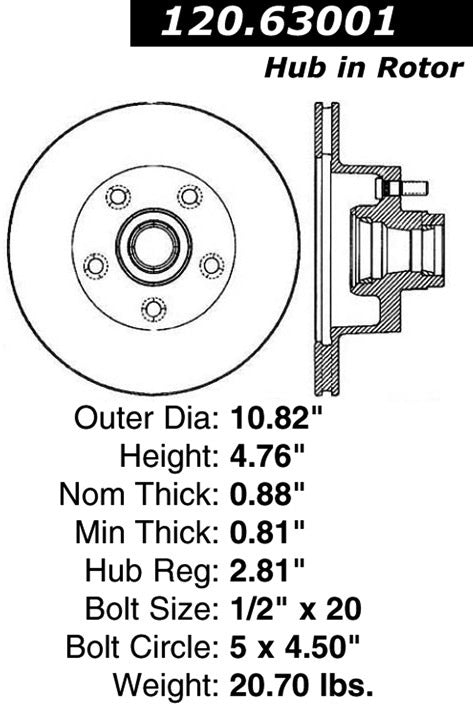 Stoptech Centric Performance Brake Rotor 120.63001