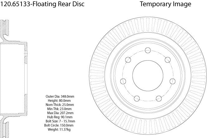 Centric Parts Disc Brake Rotor Premium with Anti-corrosive paint for 2012-2014 Ford F-150 120.65133