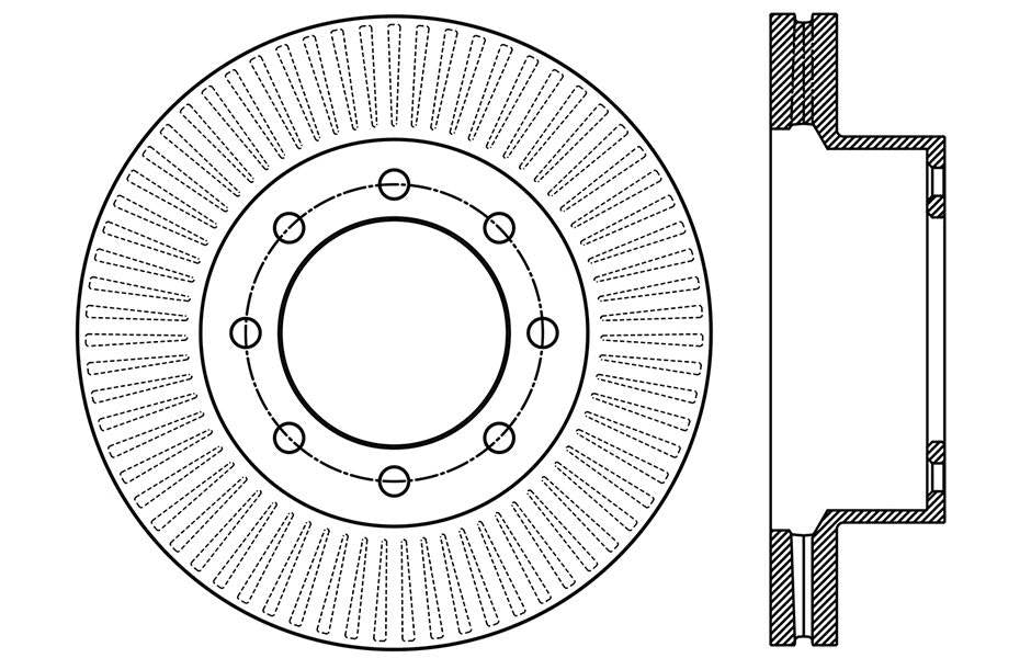 Centric Parts Disc Brake Rotor Premium with Anti-corrosive paint for 2012-2021 Ford F-250 Super Duty, F-350 Super Duty, F-450 Super Duty 120.65138