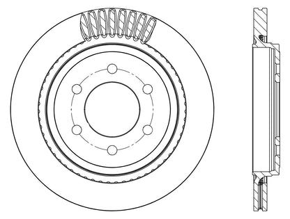 Centric Parts Disc Brake Rotor Premium with painted hat and edge for 2015-2017 Ford F-150 120.65149