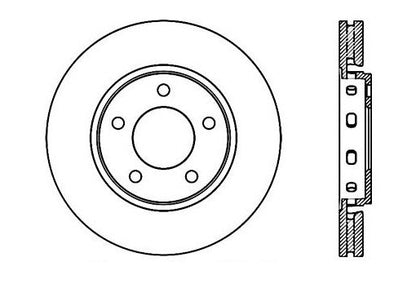 StopTech Premium Cryostop Rotor; Front