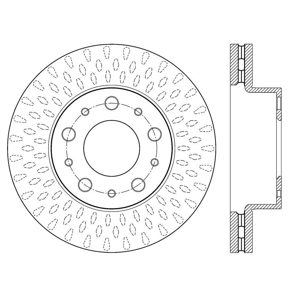 Stoptech Centric Premium Brake Rotor - Front 120.67076