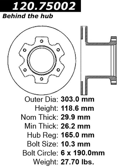 Stoptech Centric Performance Brake Rotor 120.75002