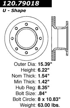 Stoptech Centric Performance Brake Rotor 120.79018