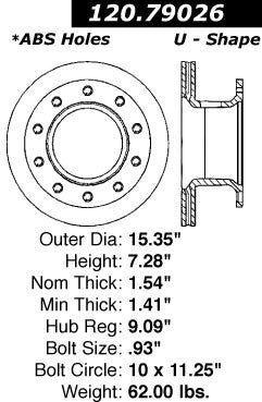 Stoptech Centric Performance Brake Rotor 120.79026