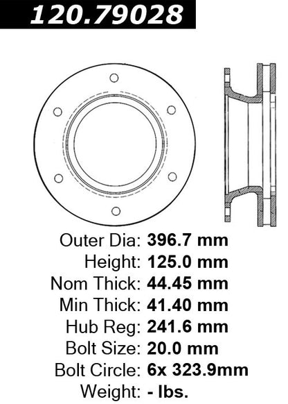 Stoptech Centric Performance Brake Rotor 120.79028