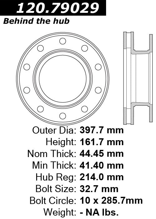 Stoptech Centric Performance Brake Rotor 120.79029
