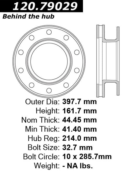 Stoptech Centric Performance Brake Rotor 120.79029