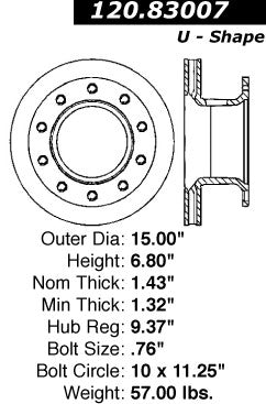 Stoptech Centric Performance Brake Rotor 120.83007