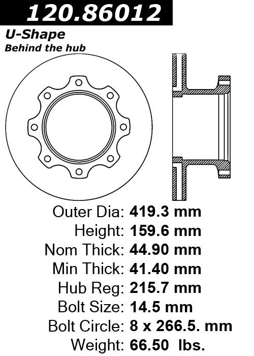 Stoptech Centric Premium Air Disc Brake Rotor - Front/Rear 120.86012