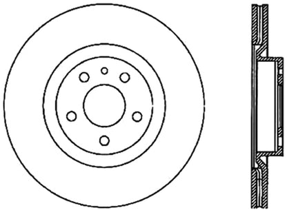 Centric Parts Disc Brake Rotor Standard with Painted Hat & Edge for 2005-2002 Alfa Romeo 147, 2007 147, 2004-2002 156, 1995-1991 164, 2018-2017 Dodge Neon, 2020 Neon 121.02006