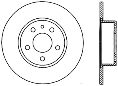 Centric Parts Disc Brake Rotor C-Tek Standard with Anti-corrosive paint for 2002-2007 Alfa Romeo 147, 2002-2004 156, 1991-1995 164 121.02007