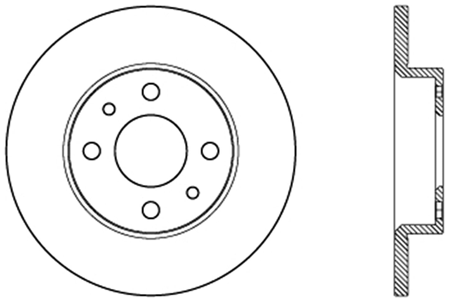 Centric Parts Disc Brake Rotor C-Tek Standard with Anti-corrosive Paint for 2007-2019 Fiat 500 Panda Ram 700 121.04001