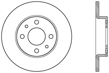 Centric Parts Disc Brake Rotor C-Tek Standard with Anti-corrosive Paint for 2007-2019 Fiat 500 Panda Ram 700 121.04001