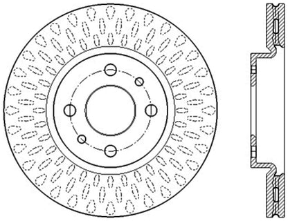 Centric Parts Disc Brake Rotor Standard with Anti-Corrosive Paint for 2015-2018 Dodge Vision, 2009-2017 Fiat 500, 2015-2017 Ram 700 121.04002