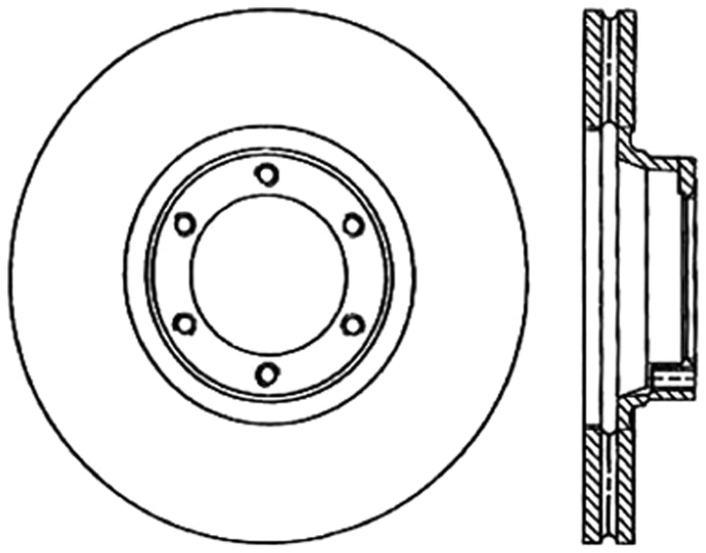 Centric Parts Disc Brake Rotor Standard with Non-Directional Finishes 121.11010