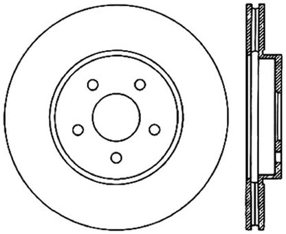 Centric Parts Disc Brake Rotor Standard with Non-Directional Finishes for 2001-2007 Ford Mondeo & 2002-2008 Jaguar X-Type 121.20016