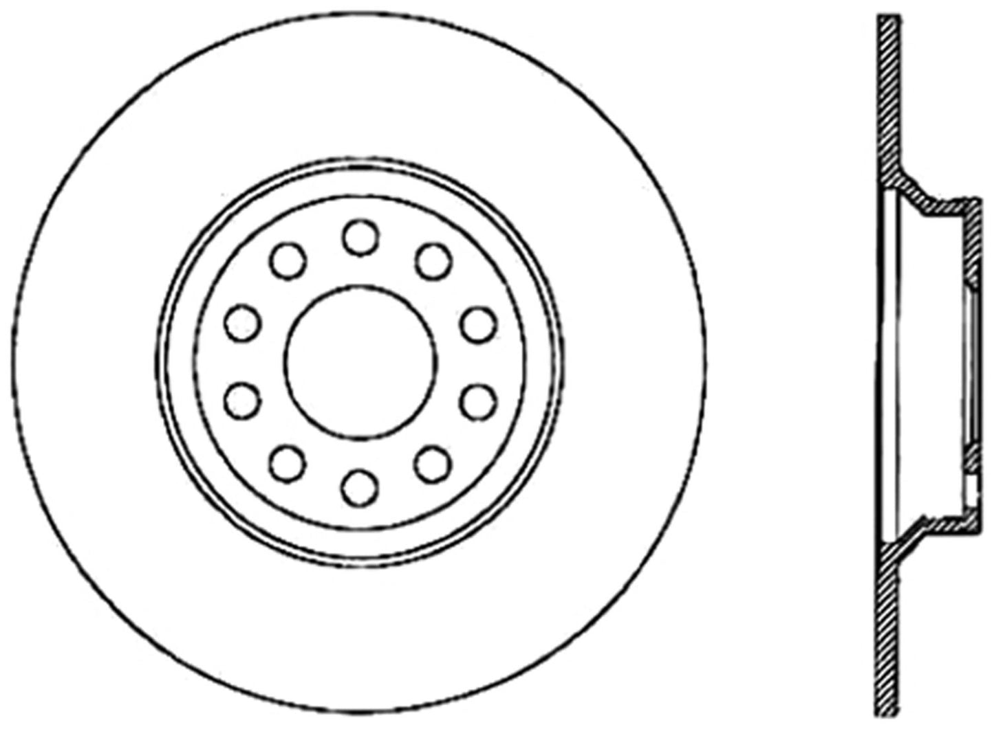 Centric Parts Disc Brake Rotor Standard with Non-Directional Finishes for 2003-2005 Jaguar S-Type Super V8 Vanden Plas XJR 121.20019