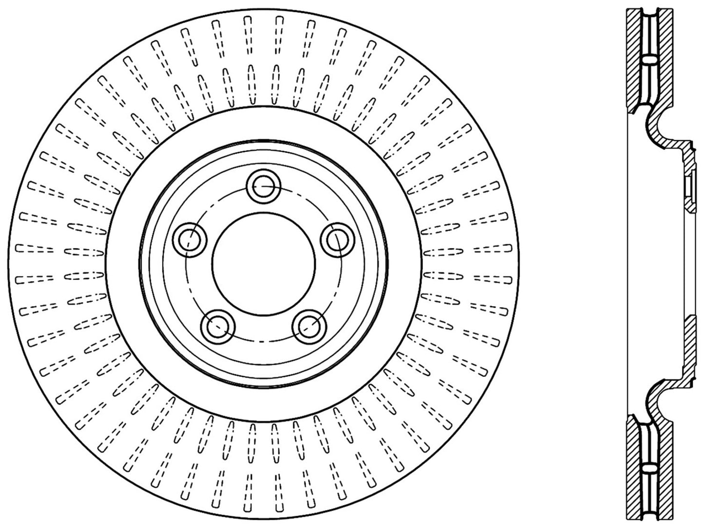 Centric Parts Disc Brake Rotor with Non-Directional Finishes for 121.20024