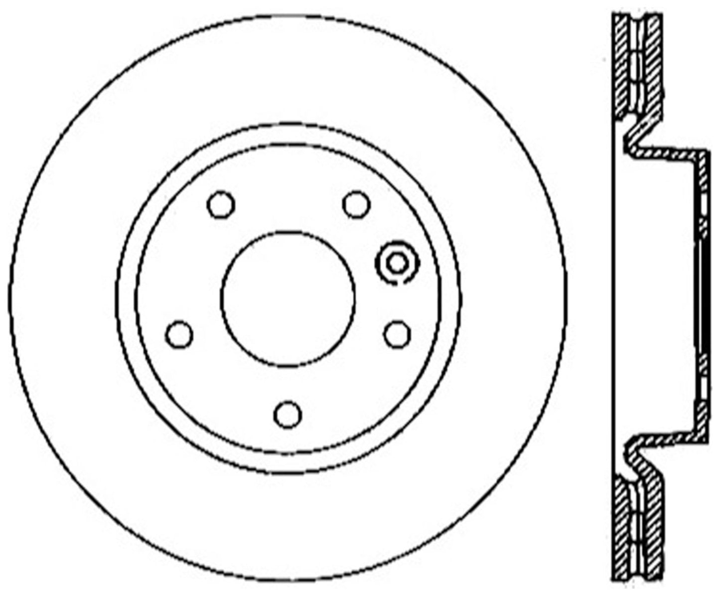 Centric Parts Disc Brake Rotor with Non-Directional Finishes 121.22011