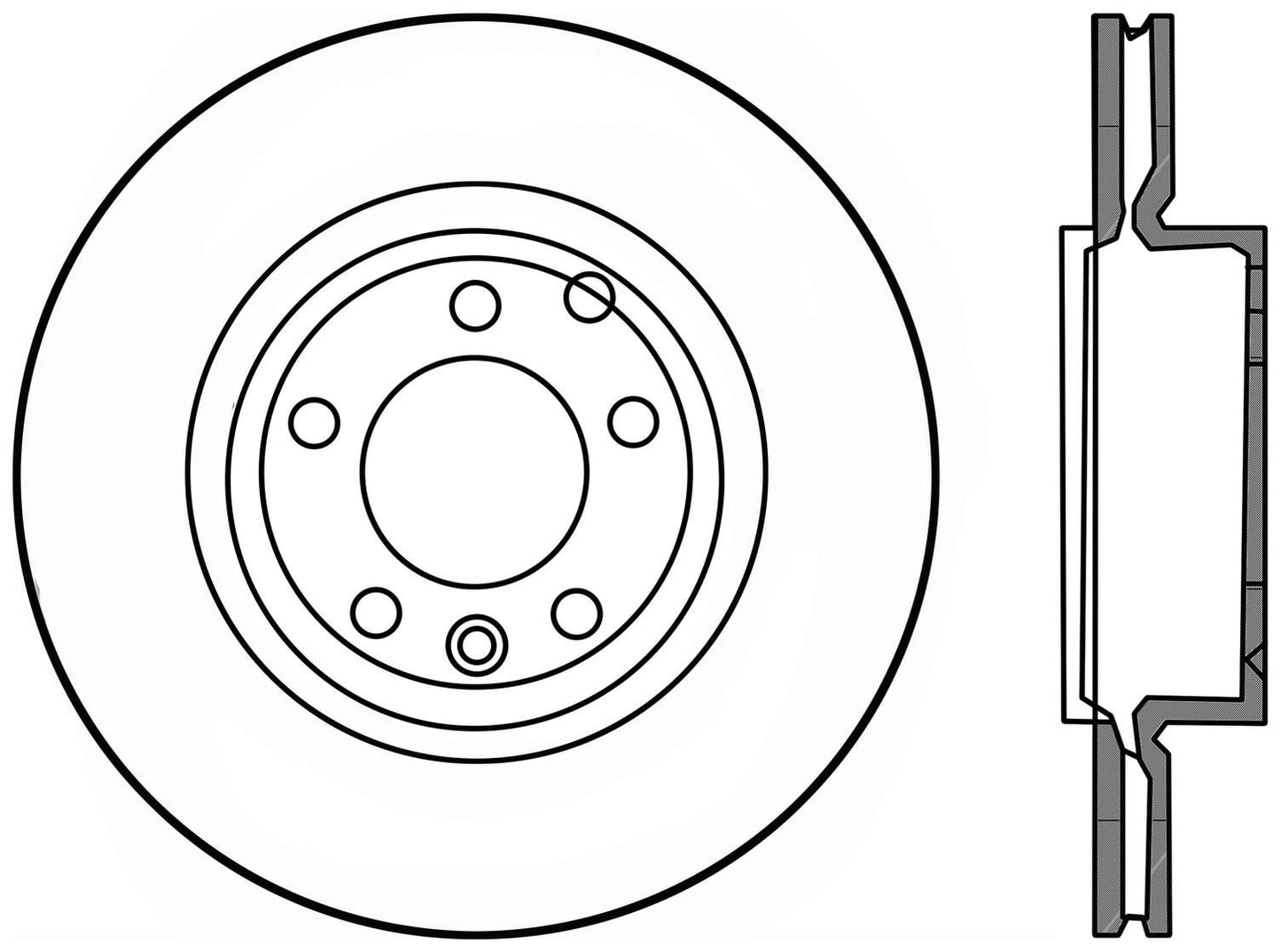 Centric Parts Disc Brake Rotor with Non-Directional Finishes