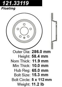 Centric Parts Disc Brake Rotor with Non-Directional Finishes