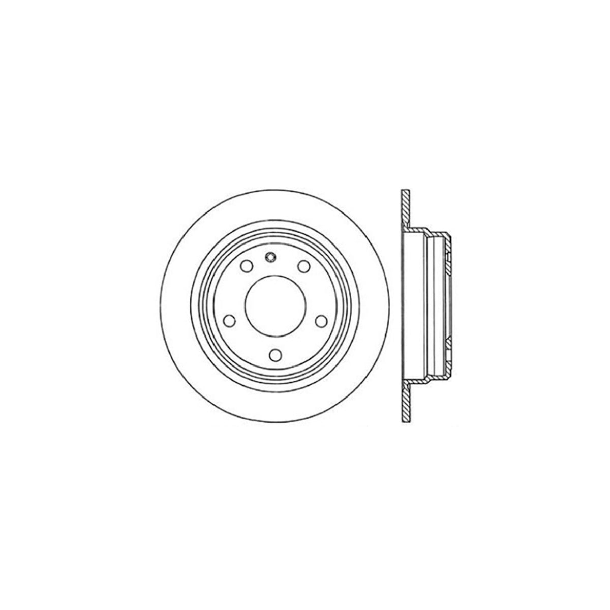 Centric Parts Disc Brake Rotor with Non-Directional Finishes 121.34016