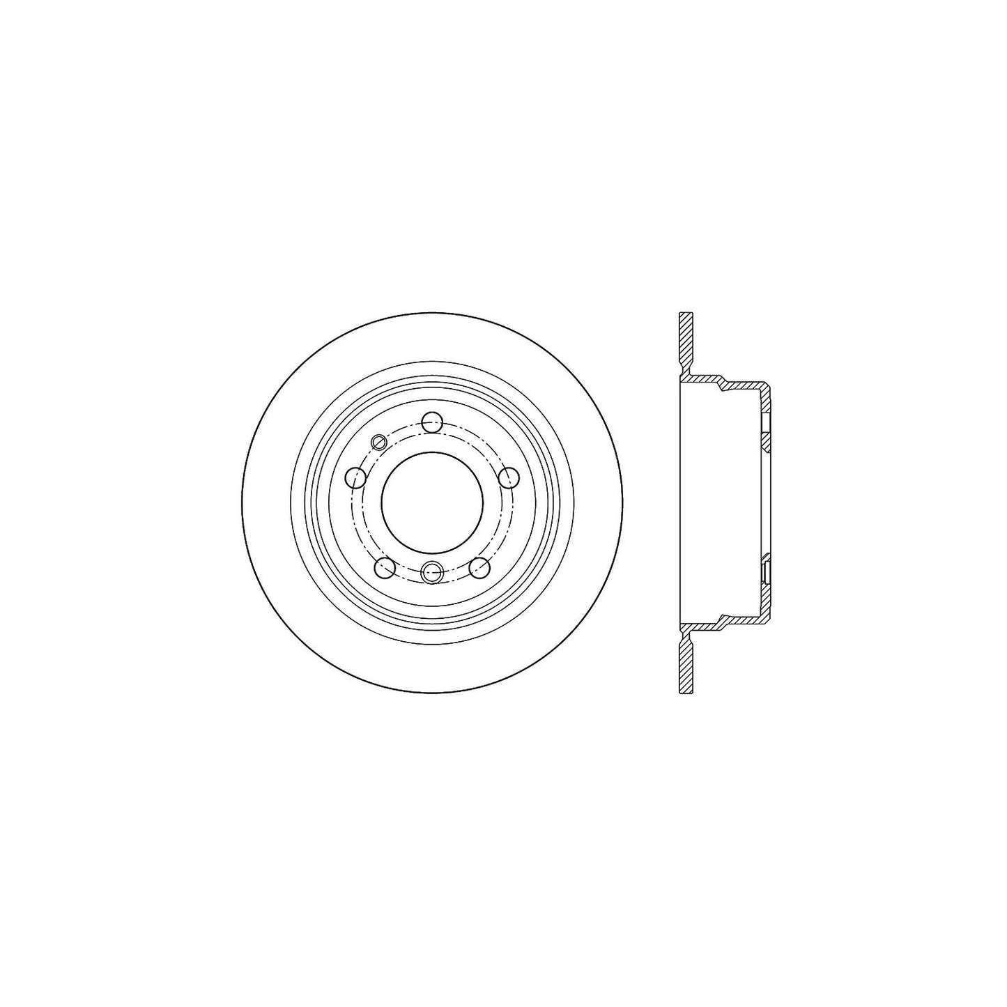 Centric Parts Disc Brake Rotor with Non-Directional Finishes for 121.34017