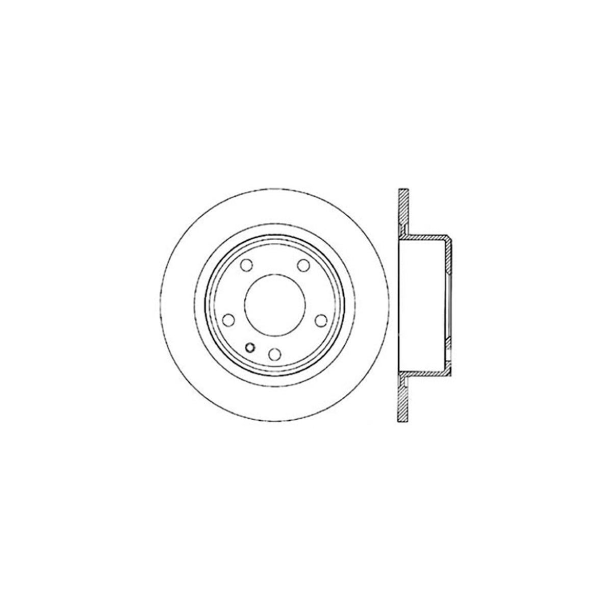 Centric Parts Disc Brake Rotor with Non-Directional Finishes for 121.34028