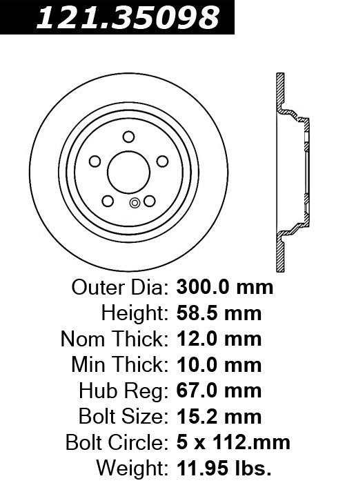 Centric Parts Disc Brake Rotor with Non-Directional Finishes
