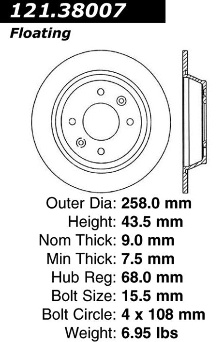 Centric Parts Disc Brake Rotor with Non-Directional Finishes