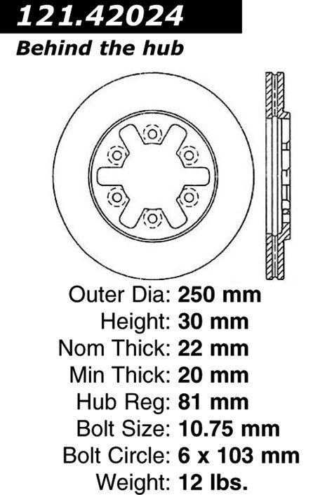 Centric Parts Disc Brake Rotor C-Tek Standard with Non-Directional Finishes for 1982-1985 Nissan 720 121.42024