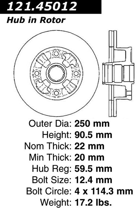 Centric Parts Disc Brake Rotor Standard with Non-Directional Finishes for 1984-1985 Mazda RX‑7 121.45012