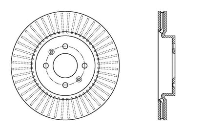 Centric Parts Disc Brake Rotor Standard with Non-Directional Finishes for 2018-2020 Hyundai Accent, 2012-2018 Kia Rio, 2021-2022 Rio 121.50030