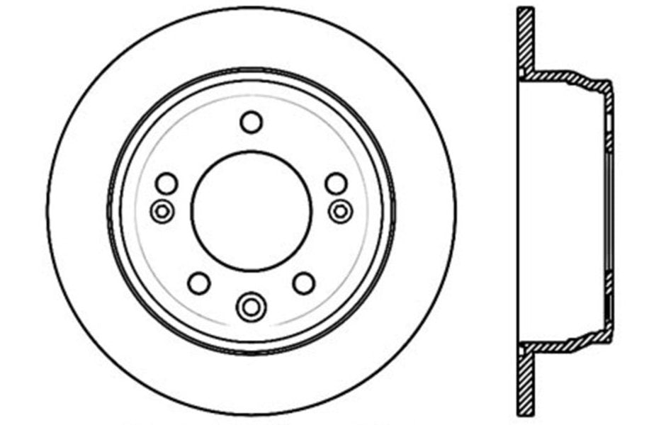 Centric Parts Disc Brake Rotor with Non-Directional Finishes for 121.51033
