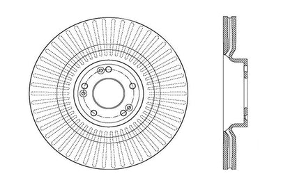 Centric Parts Disc Brake Rotor Standard with Non-Directional Finishes for 2012-2016 Hyundai Equus, 2015-2016 Genesis, 2015-2017 Kia K900 121.51046