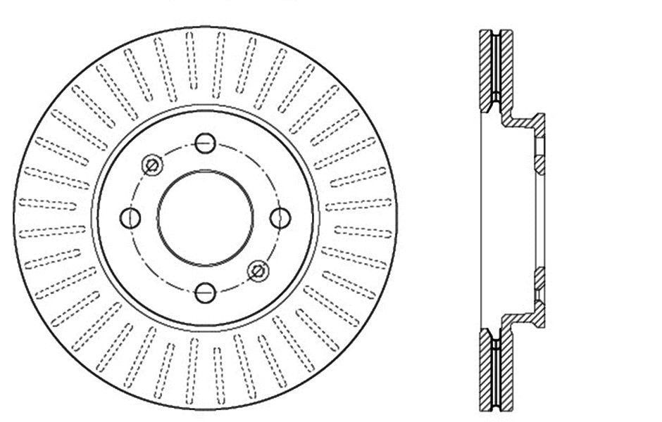 Centric Parts Disc Brake Rotor Standard with C‑Tek for 2015-2013 Dodge Attitude 2017-2012 Hyundai Accent 2018-2012 Kia Rio 121.51048
