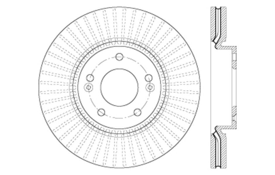 Centric Parts Disc Brake Rotor Standard with Non-Directional Finishes for 2012-2016 Kia Sportage 121.51050