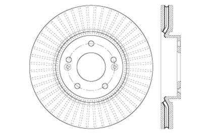 Centric Parts Disc Brake Rotor Standard with Non-Directional Finishes for 2012-2016 Kia Sportage 121.51050