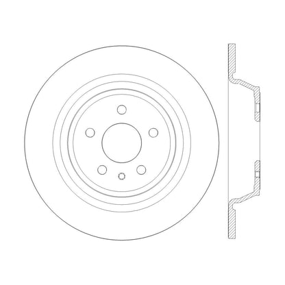 Centric Parts Disc Brake Rotor Standard with Non-Directional Finishes for 2017-2019 Ford Escape, 2013-2020 Fusion, 2015-2019 Lincoln MKC, 2013-2016 MKZ 121.61107