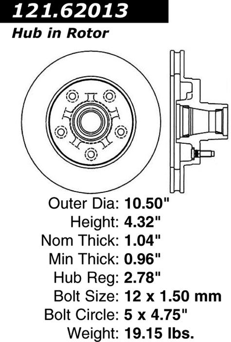 Centric Parts Disc Brake Rotor Standard Non-Directional Finishes for 1982-1995